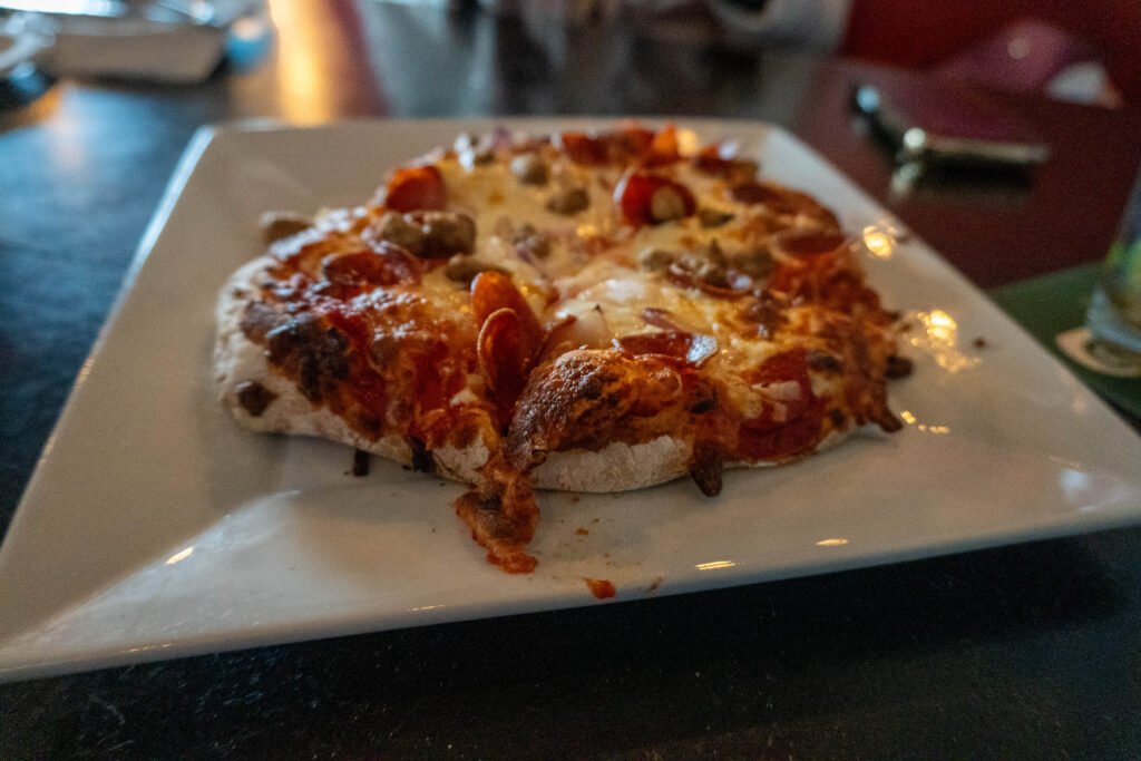 Personal pizza at The Last Shot